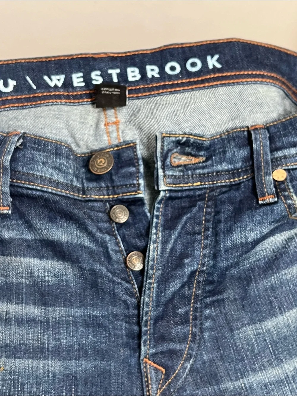 True Religion Westbrook Relaxed Skinny Men’s Jeans in Dark Blue